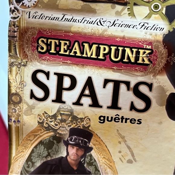 BLack BOOT Covers SPATS PIRATE Gold Button  COLONIAL RENAISSANCE COSTUME 1 Size - Picture 6 of 16